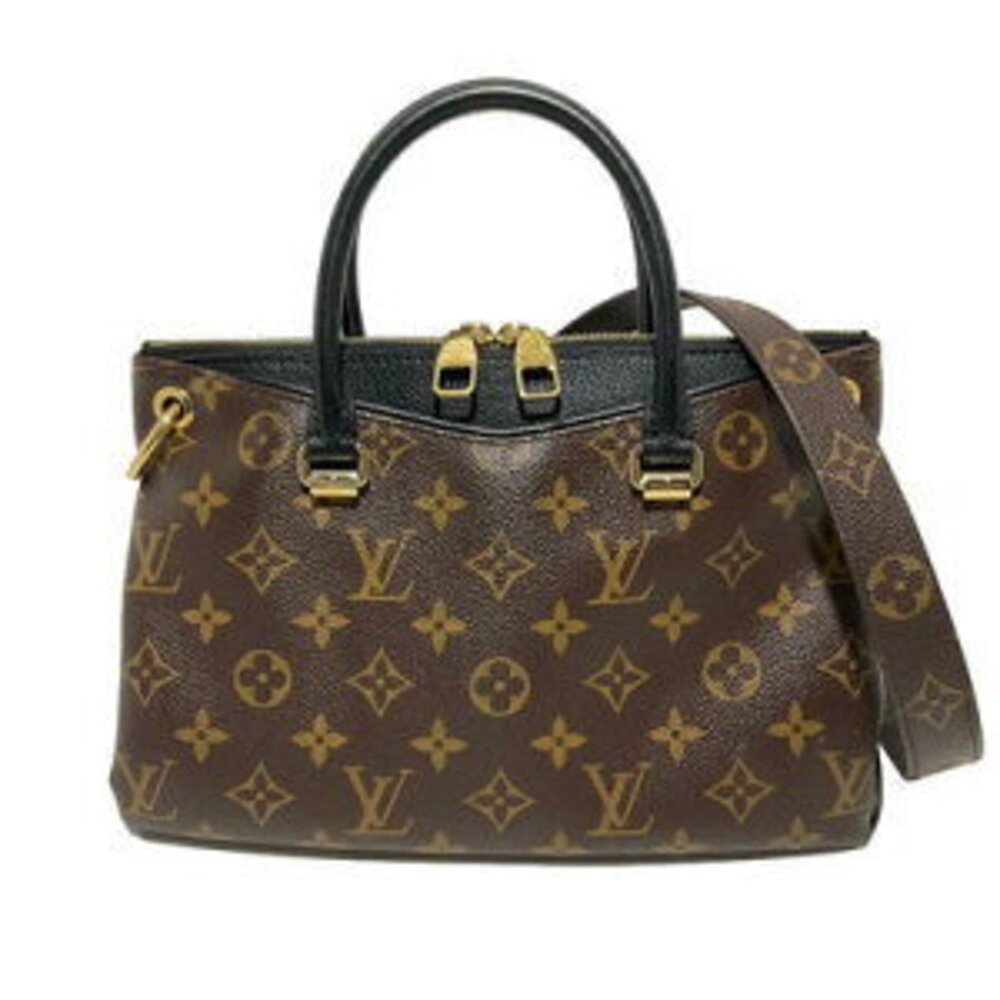 LOUIS VUITTON Pallas bag Monogram Leather Brown Black